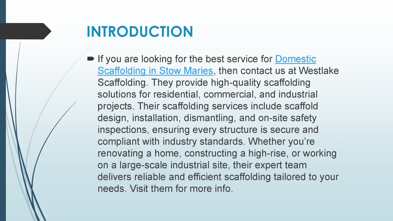 Best Domestic Scaffolding in Stow Maries