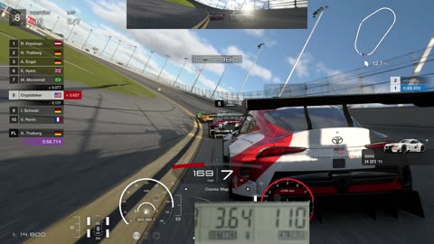 Playing Gran Turismo 7 while riding exercise bike