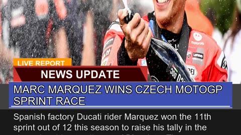 Marc Marquez Wins Czech Motogp Sprint Race