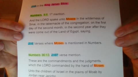 "216" Exclusively in the King James Bible.