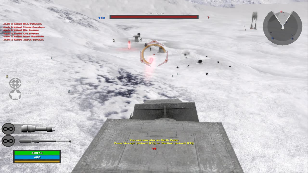 SWBF2 2005: Instant Action Conquest Hoth Empire Gameplay