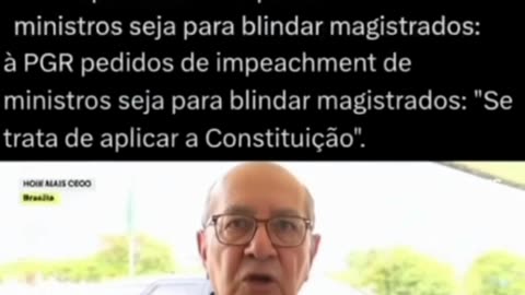 Gilmar Mendes: O por que eu, decidir tomar o poder e instalar uma Ditadura. Por que vai aparecer corrupção minha, do Moraes, do Toffoli, do barroso, do Lewandovsky, do Dino em fim de todos