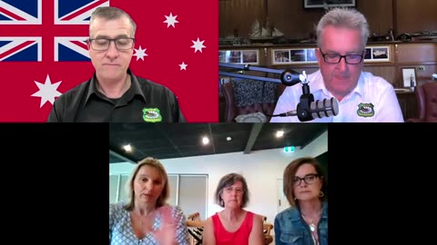 Graham and John speak to representatives from the Lighthouse foundation