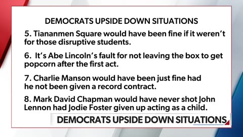 My analysis of Democrat's upside down logic.
