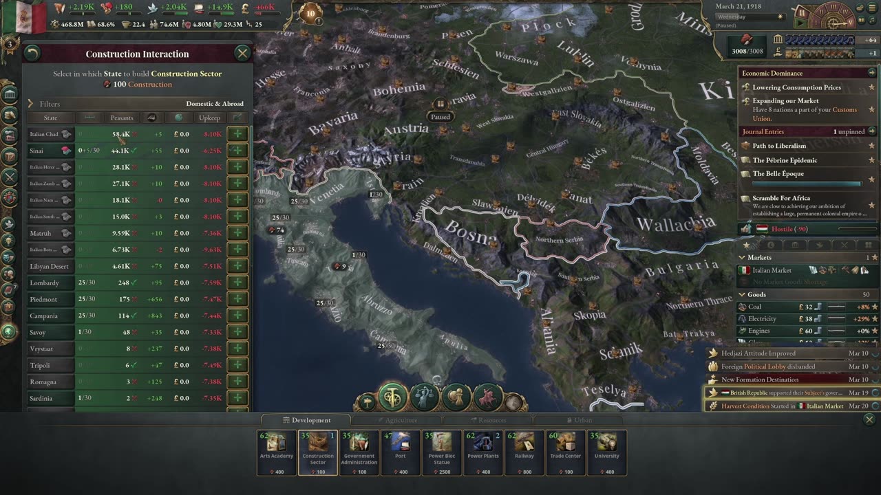Italy Shall RISE! l Victoria 3 1.9 + Charters of Commerce l Episode 8