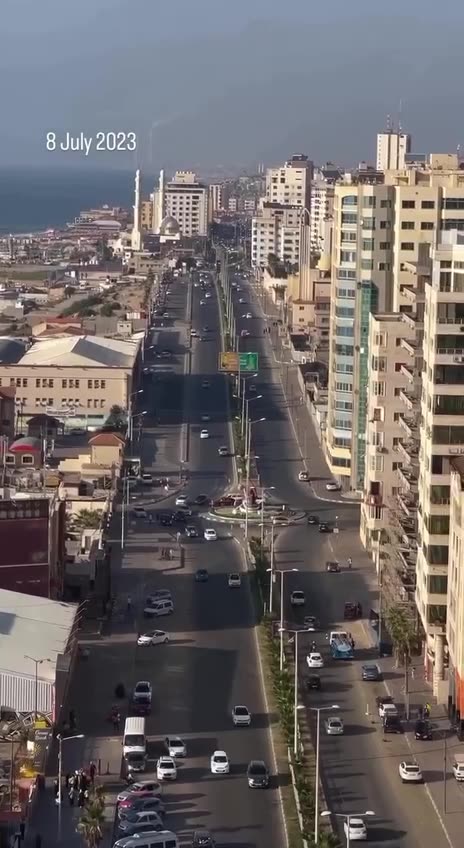 🇵🇸 Gaza before and after the Israeli attack.