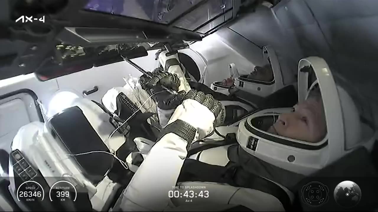 Dragon and the Ax-4 crew on-orbit