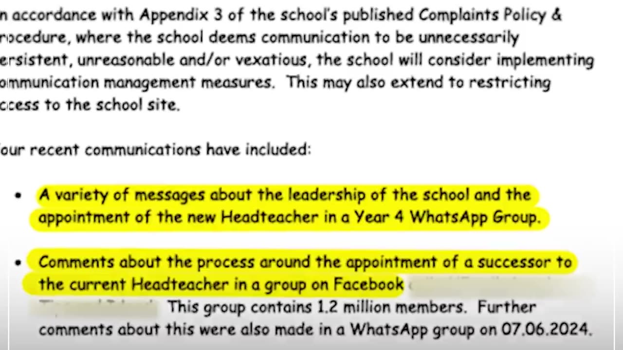 POLICING: 6 police officers turned up after producer complained about his daughter's school
