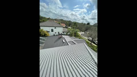 Before and After Tile Roof Coating Applications