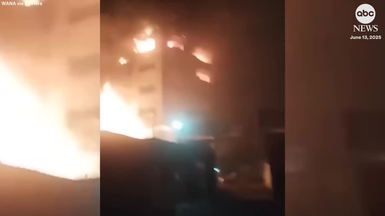 Footage shows Tehran after Israel launches "preemptive strike" against Iran