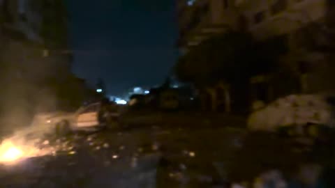 RAW VIDEO: Israeli Strike Hits A Building In Gaza City