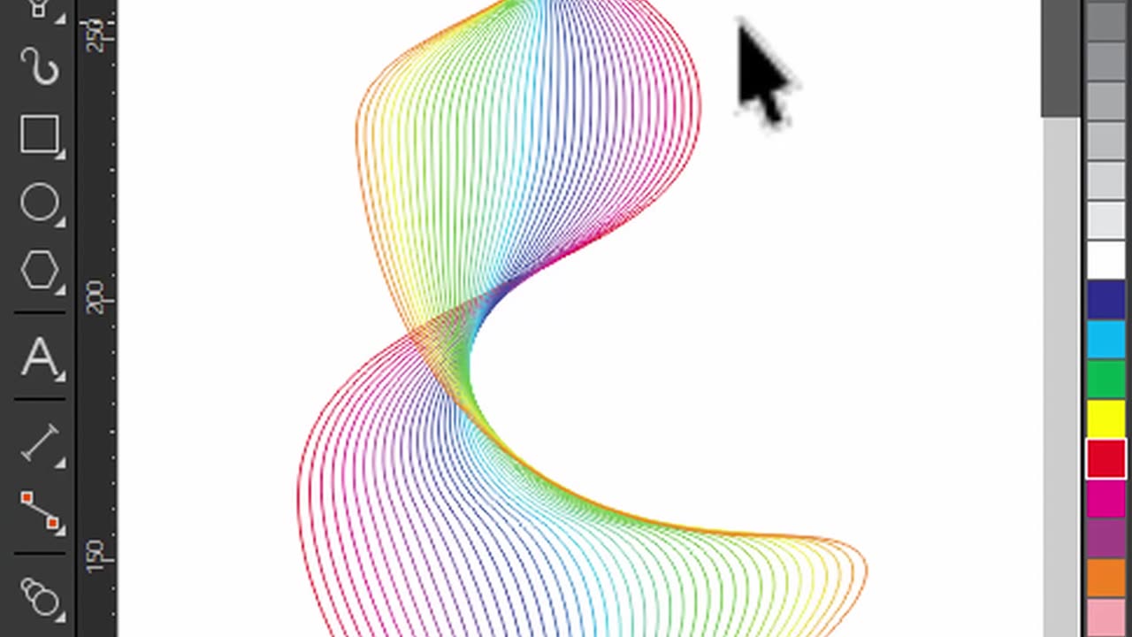 How to draw curved lines using blend in coreldraw