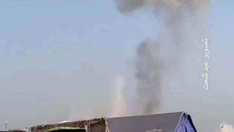 An Israeli air strike targeted the tents of displaced Palestinians in Khan Younis