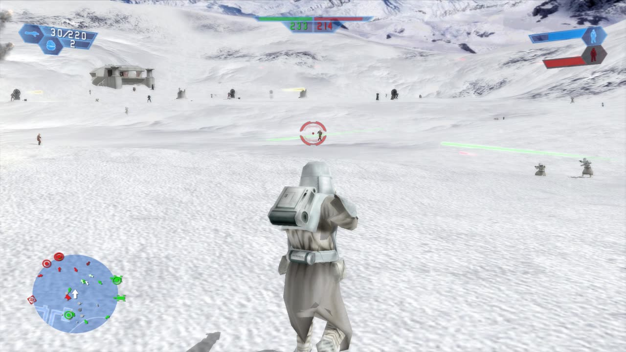 Star Wars Battlefront 2004: Instant Action Hoth: Echo Base Empire Gameplay