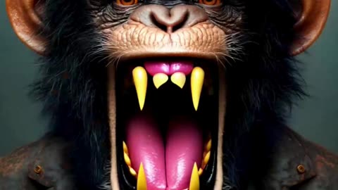 Lion vs Killer Monkey 😱 | शेर की दहाड़ और बंदर की खतरनाक हँसी | Viral AI Video 2025 #virealvideo #yt