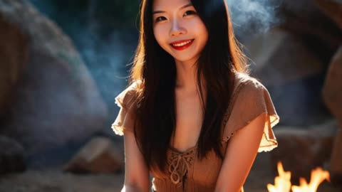 [4k] AI Lookbook - Yi Yi surviving in the wild | 儀儀在野外生存 ❤️