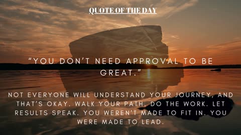 "QUOTE OF THE DAY"