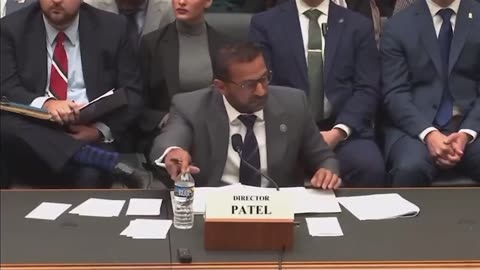 Kash Patel is asked: “yes or no is trump in the epstein files”