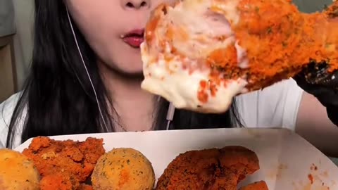 Spicy Fried Chicken Mukbang