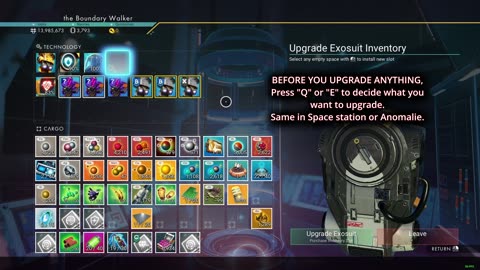 NMS│How to Upgrade the EXOSUIT TECHNOLOGY Slot ( not the Cargo ) - Fast Guide 2025