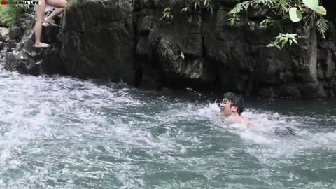 Extreme River Camping Challenge Cooking Cliff Jumping & Wild Fun