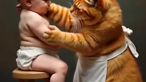 funny cats #baby