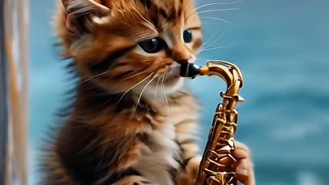 #ia #cat #saxophone #cute