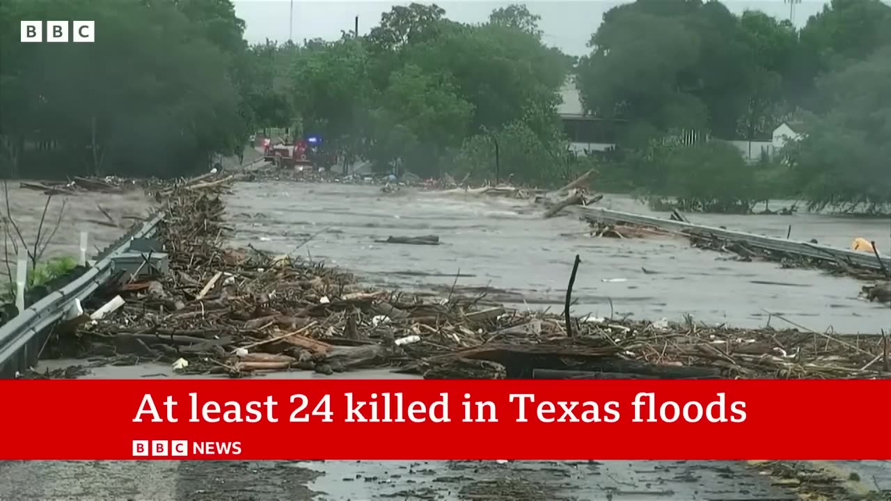 Texas floods kill at least 24 people and leave many children missing BBC News 7-July-2025