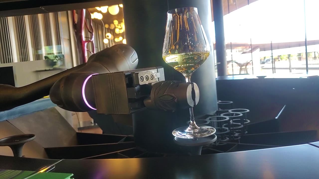 Wine Served by a Robot