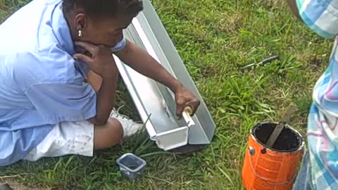 mY BUUDY mIKEdoing gutters at tim's place, the shea show