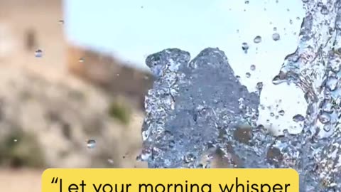 Let your morning whisper resolve