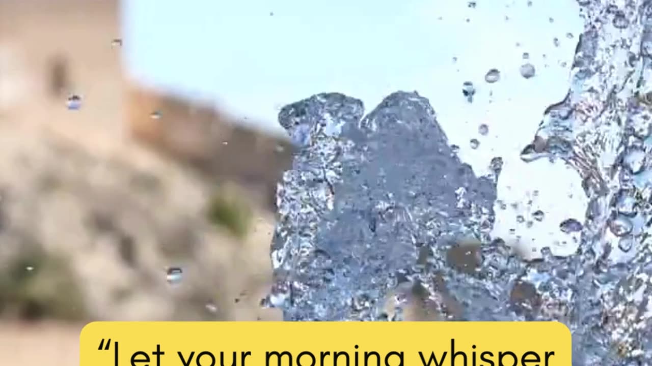 Let your morning whisper resolve