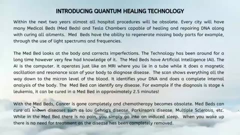 QUANTUM HEALING TECHNOLOGY