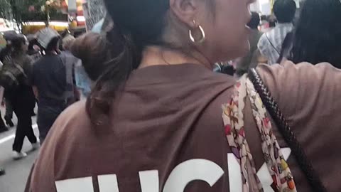"RISE UP FOR GAZA" + "ICE OUT OF NEW YORK"