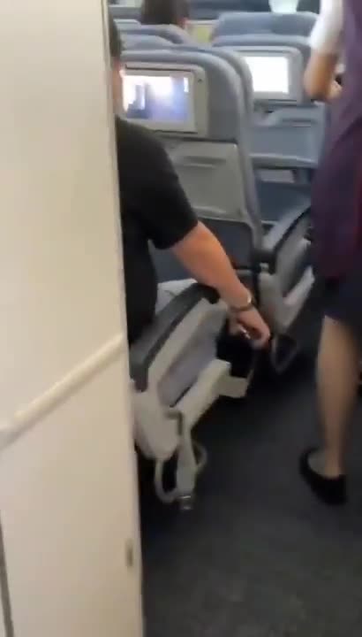 Man arrested for filming up a flight attendant's skirt. Caught in the act.