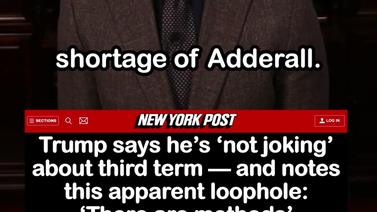 Trump Says He’s Not Joking about 3rd Presidential Term, Notes this Loophole