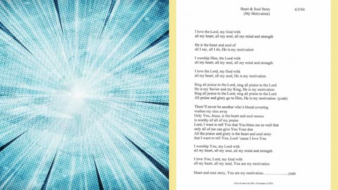 Heart and Soul Story (My Motivation) - Lyrics from the Everlasting Love Album
