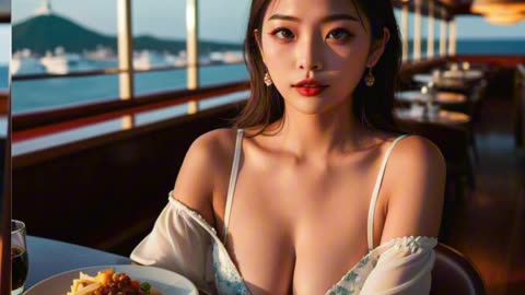 [4k] AI Lookbook - Japanese Girl Sena せな onboard the Cruise ❤️