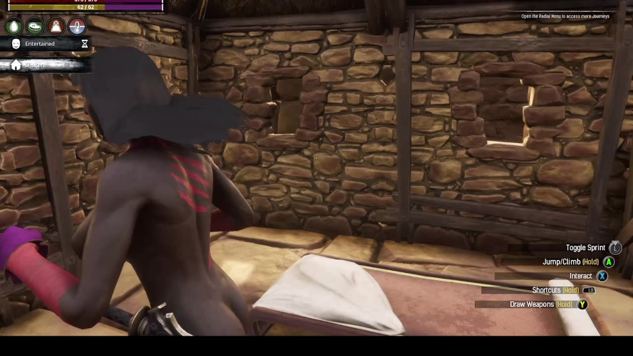 Conan Exiles rebuilding my base and farming thralls big busty boobs huge tits