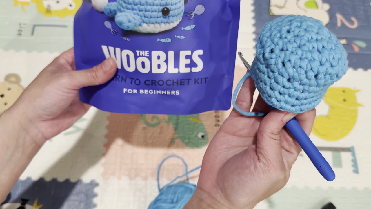 Woobling Day # 6: Learning a New Craft Activity with Narwhal Woobles Crochet Kit!