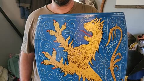Opening my hand made historical replica badkerville shield
