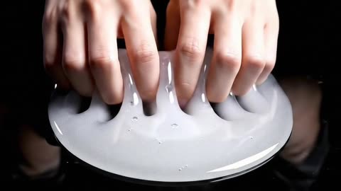 Clear white slime ASMR #satisfying #asmr #asmrvideo #darkhumor