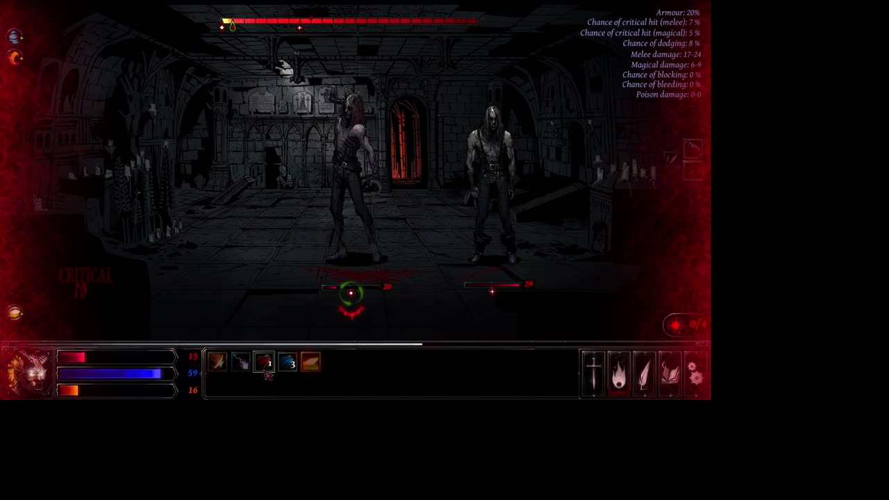 Hellslave - gameplay Clickteam Fusion RPG Turn based Satanic Fantasy Horror