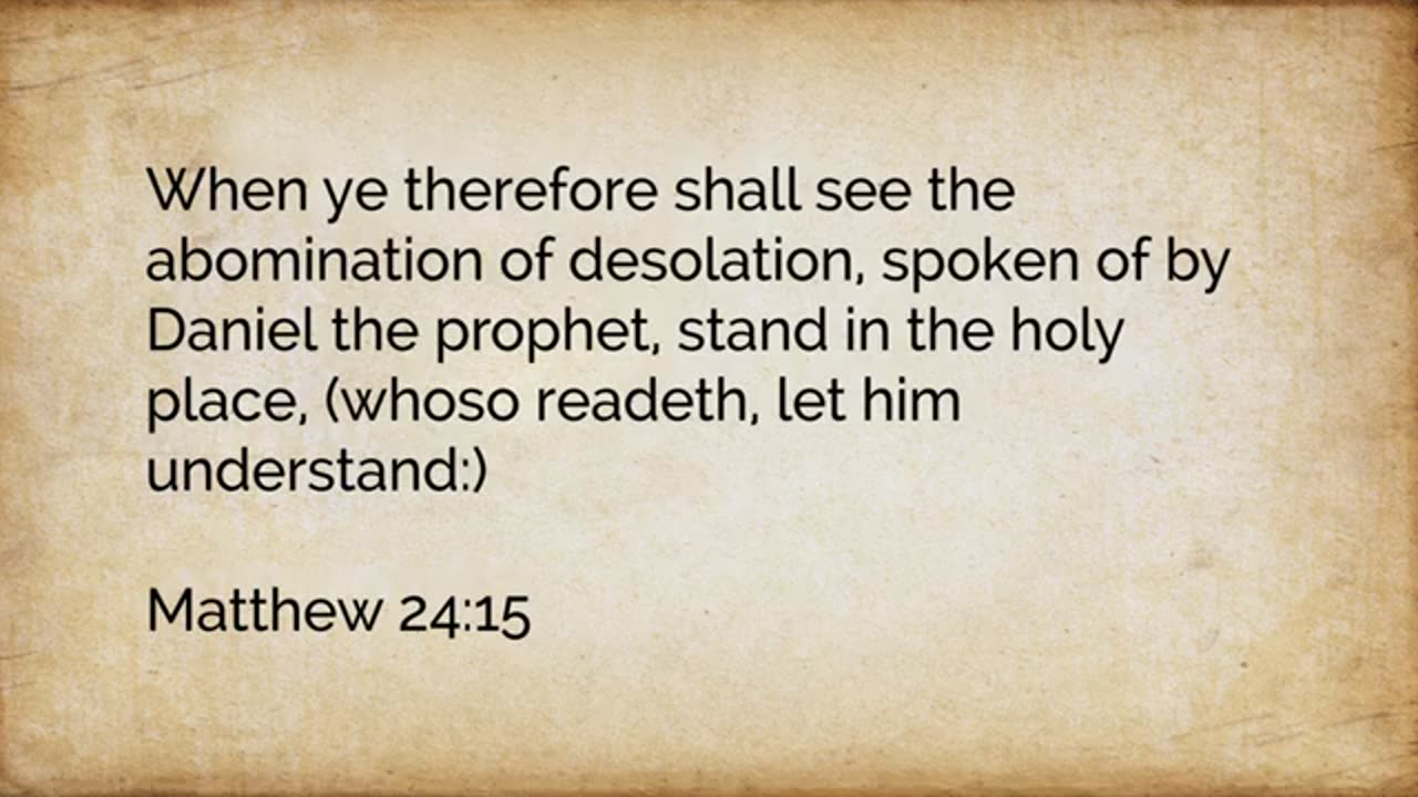 Matthew 24 15 -22 What Shall Be the Sign of Thy Coming Part 2 Thomas Cucuzza