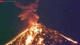 Massive explosion from Mount Fuego 10/25/25