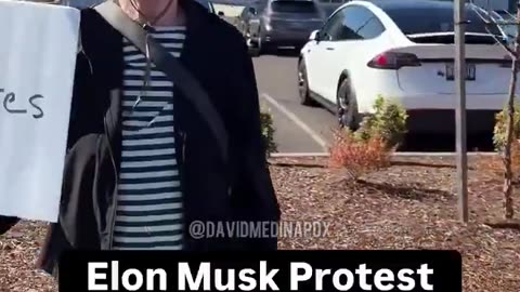 Liberals had a MASSIVE protest at a Tesla store