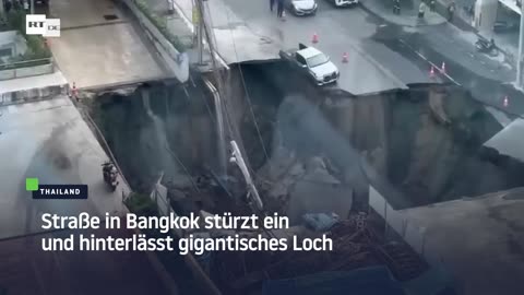 Thailand: Straße in Bangkok stürzt ein und hinterlässt gigantisches Loch