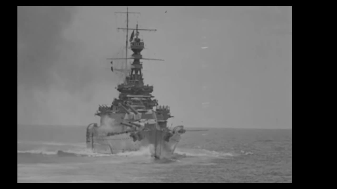 HMS Hood Firing with gun sounds