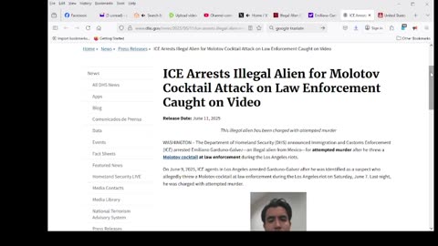 ICE Arrests Illegal Alien for Molotov Cocktail Attack on Law Enforcement Caught on Video