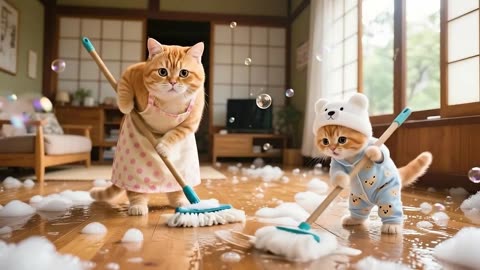 Ginger Kitten Has a Fever Late at Night 🤒, Mama Cat Takes Care of Her All Night 🐾 _ Funny Cat Videos